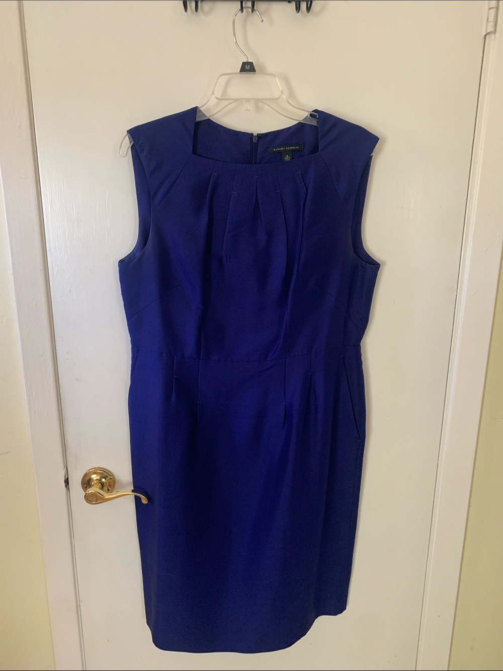 Banana Republic Royal Blue Sleeveless Sheath Dress